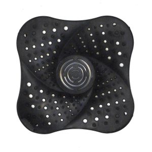 Silikonowe sitko do umywalki/zlewu czarne 13×13 cm 593871 Silikonowe sitko do umywalki/zlewu czarne 13×13 cm 593871
