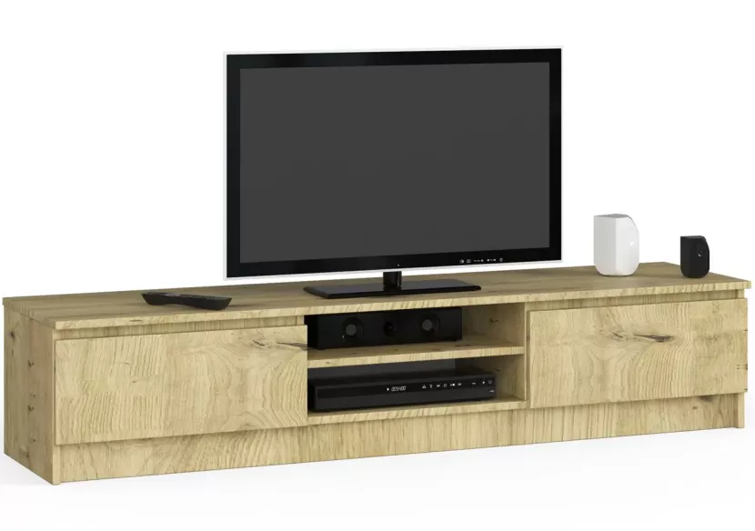 Skandynawska szafka RTV dąb artisan - Rivro 648766