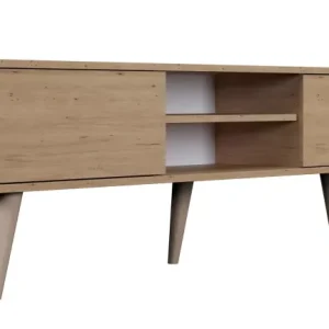 Skandynawska szafka RTV na nóżkach dąb artisan – Luska 326907 Skandynawska szafka RTV na nóżkach dąb artisan – Luska 326907
