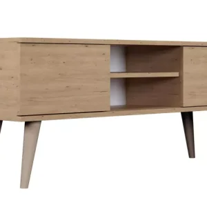 Skandynawska szafka RTV na nóżkach dąb artisan – Xyero 326831 Skandynawska szafka RTV na nóżkach dąb artisan – Xyero 326831