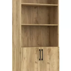 Skandynawski regał z drzwiczkami dąb craft – Mavon 229018 Skandynawski regał z drzwiczkami dąb craft – Mavon 229018