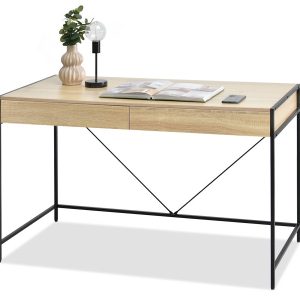 Skandynawskie Biurko Unif Sonoma Czarne Home Office 527769 Skandynawskie Biurko Unif Sonoma Czarne Home Office 527769
