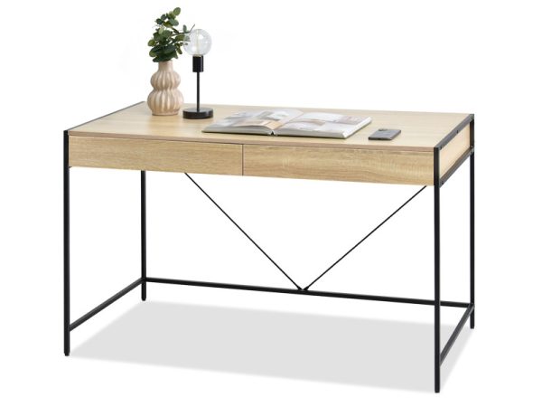 Skandynawskie Biurko Unif Sonoma Czarne Home Office 527769