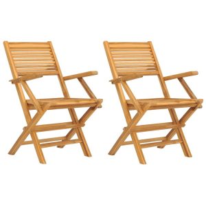 Składane krzesła ogrodowe, 2 szt., 55x62x90 cm, drewno tekowe 669449 Składane krzesła ogrodowe, 2 szt., 55x62x90 cm, drewno tekowe 669449