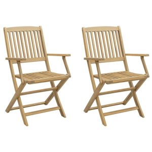 Składane krzesła ogrodowe, 2 szt., 58×54,5×90 cm, akacja 668307 Składane krzesła ogrodowe, 2 szt., 58×54,5×90 cm, akacja 668307