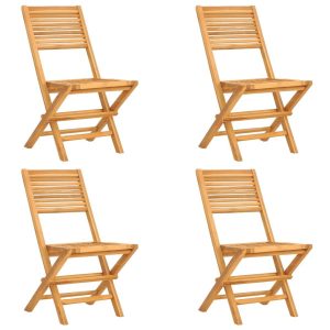Składane krzesła ogrodowe, 4 szt., 47x62x90 cm, drewno tekowe 669403 Składane krzesła ogrodowe, 4 szt., 47x62x90 cm, drewno tekowe 669403
