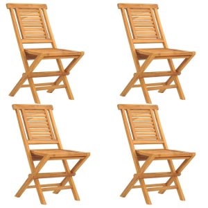 Składane krzesła ogrodowe, 4 szt., 47x63x90 cm, drewno tekowe 668088 Składane krzesła ogrodowe, 4 szt., 47x63x90 cm, drewno tekowe 668088
