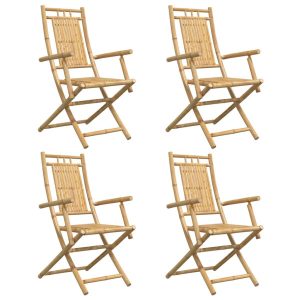 Składane krzesła ogrodowe, 4 szt., 53x66x99 cm, bambusowe 668279 Składane krzesła ogrodowe, 4 szt., 53x66x99 cm, bambusowe 668279