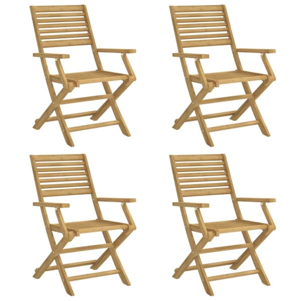 Składane krzesła ogrodowe, 4 szt., 54,5x61,5x86,5 cm, akacja 669509