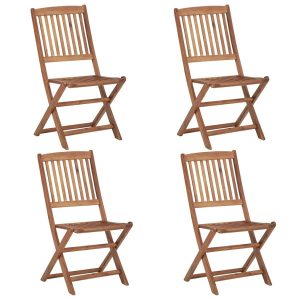 Składane krzesła ogrodowe, 4 szt., lite drewno akacjowe 669470 Składane krzesła ogrodowe, 4 szt., lite drewno akacjowe 669470