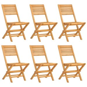 Składane krzesła ogrodowe, 6 szt., 47x62x90 cm, drewno tekowe 669406 Składane krzesła ogrodowe, 6 szt., 47x62x90 cm, drewno tekowe 669406
