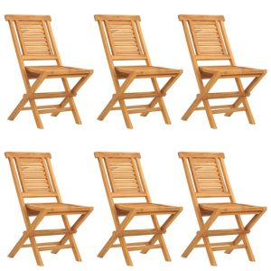 Składane krzesła ogrodowe, 6 szt., 47x63x90 cm, drewno tekowe 668006 Składane krzesła ogrodowe, 6 szt., 47x63x90 cm, drewno tekowe 668006