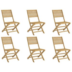 Składane krzesła ogrodowe, 6 szt., 48,5×61,5×87 cm, akacja 669539 Składane krzesła ogrodowe, 6 szt., 48,5×61,5×87 cm, akacja 669539