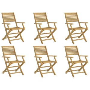 Składane krzesła ogrodowe, 6 szt., 54,5×61,5×86,5 cm, akacja 669488 Składane krzesła ogrodowe, 6 szt., 54,5×61,5×86,5 cm, akacja 669488