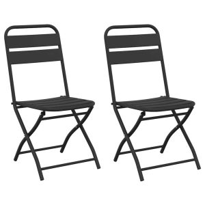 Składane krzesło ogrodowe 2 szt Antracyt 42 x 52 x 82cm 938037 Składane krzesło ogrodowe 2 szt Antracyt 42 x 52 x 82cm 938037