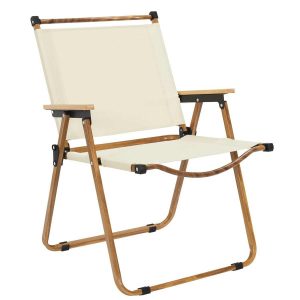 Składane krzesło ogrodowe LIVANO beżowe 77x55x63 cm boho/hampton 1004548 Składane krzesło ogrodowe LIVANO beżowe 77x55x63 cm boho/hampton 1004548