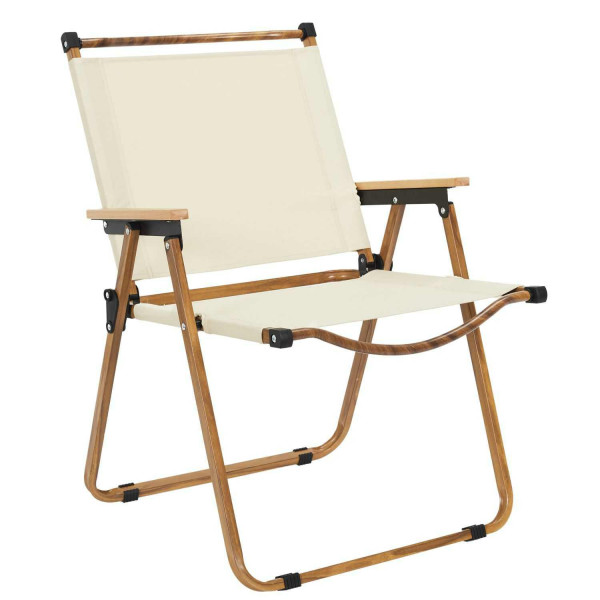 Składane krzesło ogrodowe LIVANO beżowe 77x55x63 cm boho/hampton 1004548