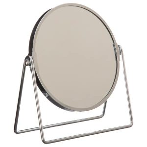 Składane lusterko kosmetyczne Silver srebrne dwustronne 1x 3x powiększenie 1064622 Składane lusterko kosmetyczne Silver srebrne dwustronne 1x 3x powiększenie 1064622
