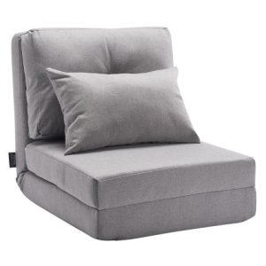Składany fotel podłogowy regulowany 5-stopniowy sofa szara 849049 Składany fotel podłogowy regulowany 5-stopniowy sofa szara 849049