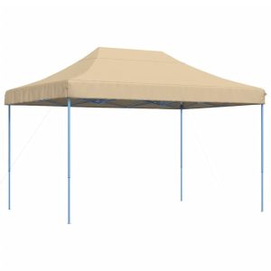 Składany namiot imprezowy typu pop-up, beżowy, 410x279x315 cm 617517 Składany namiot imprezowy typu pop-up, beżowy, 410x279x315 cm 617517