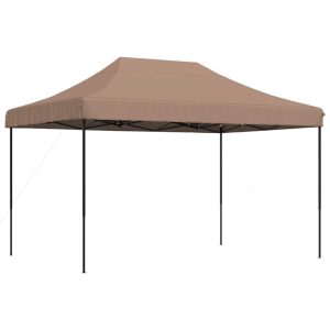 Składany namiot imprezowy typu pop-up, brązowy, 410x279x315 cm 617579 Składany namiot imprezowy typu pop-up, brązowy, 410x279x315 cm 617579