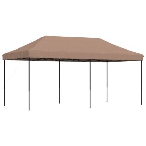 Składany namiot imprezowy typu pop-up, brązowy, 580x292x315 cm 617598 Składany namiot imprezowy typu pop-up, brązowy, 580x292x315 cm 617598