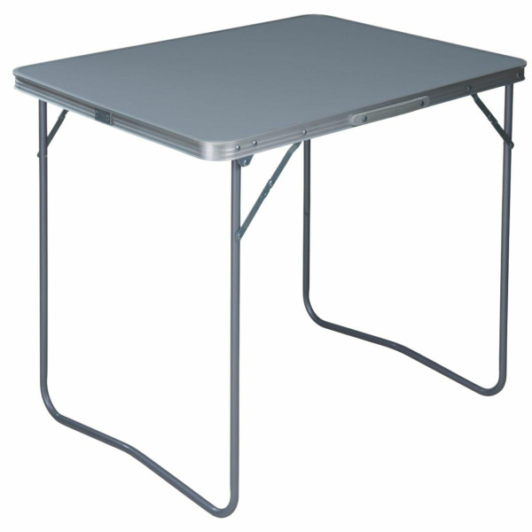 Składany stół turystyczny kempingowy 80x60x69 cm MDF aluminium szary 30 kg 1021622