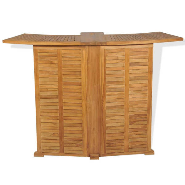 Składany stolik barowy, 155x53x105 cm, lite drewno tekowe 630577