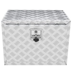 Skrzynia aluminiowa 61x36x41cm wodoodporna – box narzędziowy z zamkiem 1023409