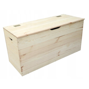 Skrzynia drewniana duża 100x40x50cm, sosna naturalna 1078497 Skrzynia drewniana duża 100x40x50cm, sosna naturalna 1078497