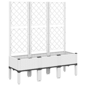 Skrzynia na rośliny Biały 120 x 40 x 142 cm vidaXL 562976 Skrzynia na rośliny Biały 120 x 40 x 142 cm vidaXL 562976