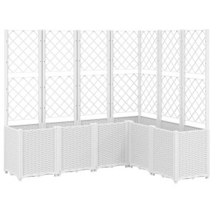 Skrzynia na rośliny Biały 160 x 120 x 140 cm vidaXL 563020 Skrzynia na rośliny Biały 160 x 120 x 140 cm vidaXL 563020