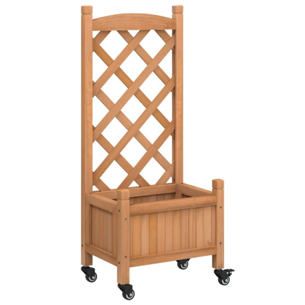 Skrzynia na rośliny Brąz 40 x 30 x 97.5 cm Drewno vidaXL 565010