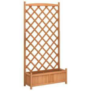 Skrzynia na rośliny Brąz 90 x 35 x 180 cm Drewno vidaXL 563674