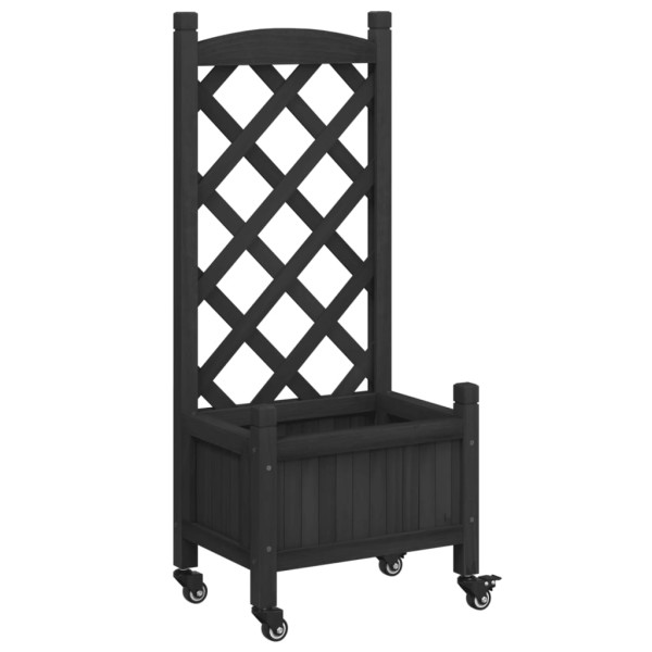 Skrzynia na rośliny Czarny 40 x 30 x 97.5 cm Drewno vidaXL 563799