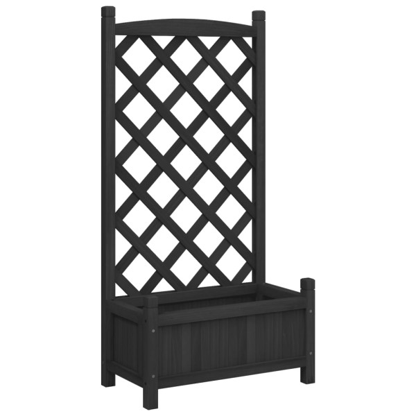 Skrzynia na rośliny Czarny 55 x 29.5 x 110 cm Drewno vidaXL 564994