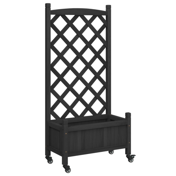 Skrzynia na rośliny Czarny 55 x 29.5 x 117.5 cm vidaXL 564384