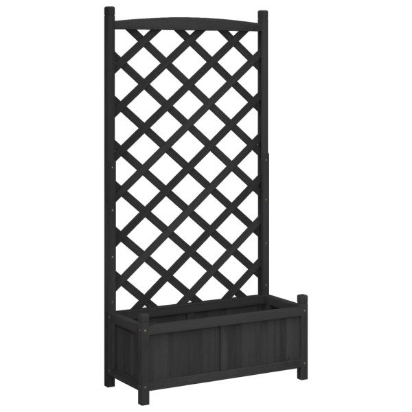 Skrzynia na rośliny Czarny 75 x 35 x 150 cm Drewno vidaXL 565013
