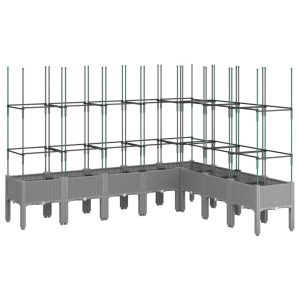 Skrzynia na rośliny Szary 200 x 160 x 142,5 cm vidaXL 563148 Skrzynia na rośliny Szary 200 x 160 x 142,5 cm vidaXL 563148