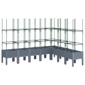 Skrzynia na rośliny Szary 200 x 160 x 142,5 cm vidaXL 562989 Skrzynia na rośliny Szary 200 x 160 x 142,5 cm vidaXL 562989