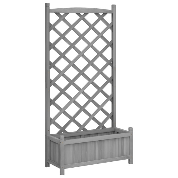 Skrzynia na rośliny Szary 75 x 35 x 150 cm Drewno vidaXL 564020