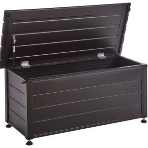 Skrzynia ogrodowa aluminium 190 l ciemnobrązowa 354313 Skrzynia ogrodowa aluminium 190 l ciemnobrązowa 354313