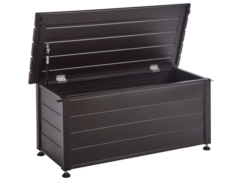 Skrzynia ogrodowa aluminium 190 l ciemnobrązowa 354313