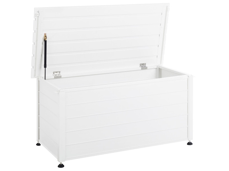 Skrzynia ogrodowa aluminium 330 l biała 354315