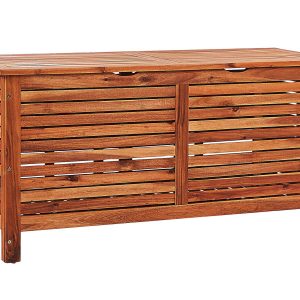 Skrzynia ogrodowa zewnętrzna 130×64 ciemne drewno 194980 Skrzynia ogrodowa zewnętrzna 130×64 ciemne drewno 194980