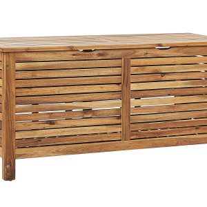 Skrzynia ogrodowa zewnętrzna 130×64 jasne drewno 194963 Skrzynia ogrodowa zewnętrzna 130×64 jasne drewno 194963