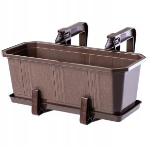 Skrzynka Balkonowa Doniczka Uchwyty Podstawka 40cm 108379 Skrzynka Balkonowa Doniczka Uchwyty Podstawka 40cm 108379