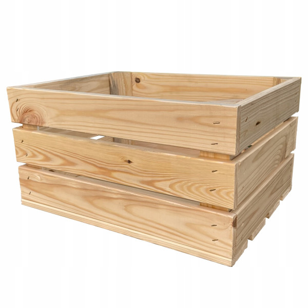 Skrzynka drewniana naturalna dekoracyjna 40x30,5x21cm 158048