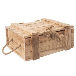 Skrzynka drewniana / pojemnik z pokrywką do przechowywania 177712