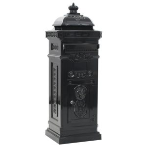 Skrzynka na listy Czarny Aluminium vidaXL 411852 Skrzynka na listy Czarny Aluminium vidaXL 411852